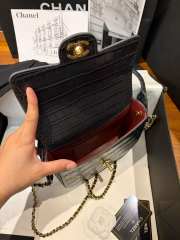 Uubags Chanel Clutch In Crocodile Embossed Calfskin & Gold-Tone Metal Grey 14.5x19.5x5cm - 2