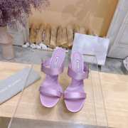 Uubags Chivela Manolo Blahnik sandal in satin with jewel application light purple 9cm - 2