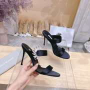 Uubags Chivela Manolo Blahnik sandal in satin with jewel application black 9cm - 6
