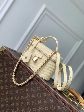 Uubags Louis Vuitton M29051 Vanity Chain Pouch In Banana Yellow Calfskin 19x11.5x6.5cm