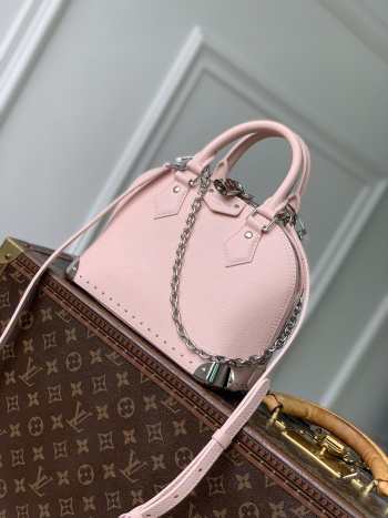 Uubags Louis Vuitton M2A301 Alma Trunk BB Bag In Rose Petal Calfskin 22x19x11cm