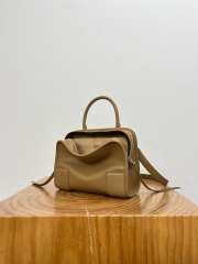 Uubags Loewe small Amazona 180 bag in suede mocha 24.5x18.5x10cm - 4