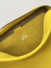 Uubags Loewe small Amazona 180 bag in suede yellow 24.5x18.5x10cm - 6