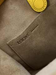 Uubags Loewe small Amazona 180 bag in suede yellow 24.5x18.5x10cm - 4
