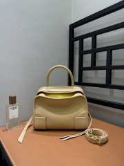 Uubags Loewe small Amazona 180 bag in suede silk beige/mustard 24.5x18.5x10cm - 1