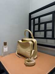 Uubags Loewe small Amazona 180 bag in suede silk beige/mustard 24.5x18.5x10cm - 4