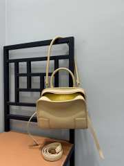 Uubags Loewe small Amazona 180 bag in suede silk beige/mustard 24.5x18.5x10cm - 5