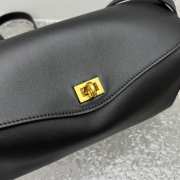 Uubags Balenciaga Le 7 Shoulder Bag Medium in Black Smooth Calfskin 26x13.5x10cm - 5