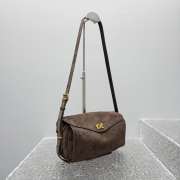 Uubags Balenciaga Le 7 Shoulder Bag Medium In Moka Suede Calfskin 26x13.5x10cm - 4