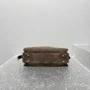 Uubags Balenciaga Le 7 Shoulder Bag Medium In Moka Suede Calfskin 26x13.5x10cm - 2
