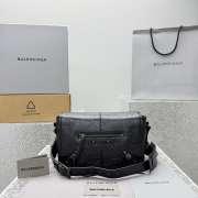 Uubags Balenciaga Le City Flap Messenger Bag Small In Black Arena Lambskin 27x17x10cm - 5