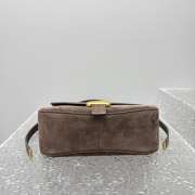 Uubags Balenciaga Clicca Bag Medium In Muscade Velvet Suede Calfskin 29x20x10cm - 5
