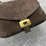Uubags Balenciaga Clicca Bag Medium In Muscade Velvet Suede Calfskin 29x20x10cm - 2