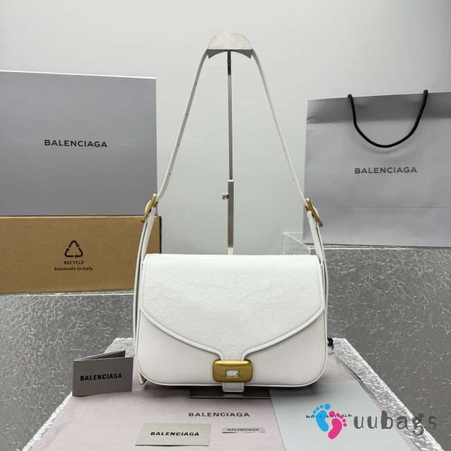 Uubags Balenciaga Clicca Bag Medium in White Snow 29x20x10cm - 1