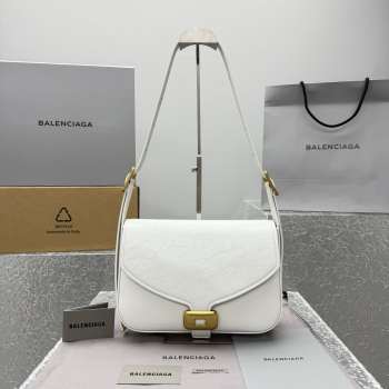 Uubags Balenciaga Clicca Bag Medium in White Snow 29x20x10cm