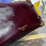 Uubags Louis Vuitton M26305 Side Trunk MM Bag In Wine Red Glossy Crinkled Calfskin 23.5x8.5x16cm - 2