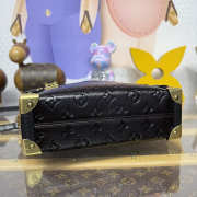 Uubags Louis Vuitton M26305 Side Trunk MM Bag In Black Glossy Crinkled Calfskin 23.5x8.5x16cm - 3
