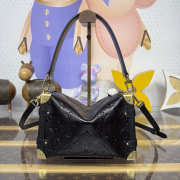 Uubags Louis Vuitton M26305 Side Trunk MM Bag In Black Glossy Crinkled Calfskin 23.5x8.5x16cm - 2