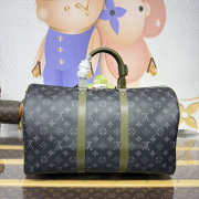 Uubags Louis Vuitton M28837 Keepall Bandoulière 45 Bag In Khaki Green 45x27x20cm - 6