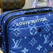 Uubags Louis Vuitton M82544 Alpha Wearable Wallet Monogram Shadow Cowhide Leather Blue 18.5x11x6.5cm - 5