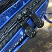 Uubags Louis Vuitton M82544 Alpha Wearable Wallet Monogram Shadow Cowhide Leather Blue 18.5x11x6.5cm - 3