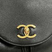 Uubags Chanel Vintage Backpack Caviar With Golden Hardware Logo 31x11x39cm - 3