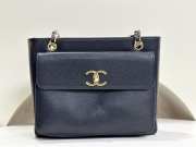 Uubags Chanel Black CC Caviar Front Pocket Shoulder Bag 26x10.5x22cm - 1