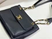 Uubags Chanel Black CC Caviar Front Pocket Shoulder Bag 26x10.5x22cm - 4