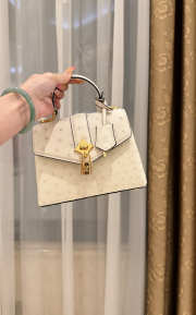 New Collection 2026 Louis Vuitton N83604 Rose Des Vents Mini In White Ostrich Leather 19x15x9cm - 2
