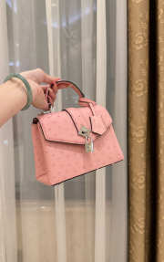 New Collection 2026 Louis Vuitton N83604 Rose Des Vents Mini In Pink Ostrich Leather 19x15x9cm - 2