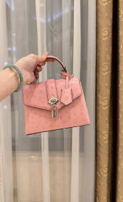 New Collection 2026 Louis Vuitton N83604 Rose Des Vents Mini In Pink Ostrich Leather 19x15x9cm - 3