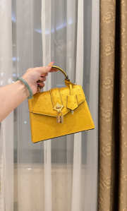 New Collection 2026 Louis Vuitton N83604 Rose Des Vents Mini In Yellow Ostrich Leather 19x15x9cm - 5