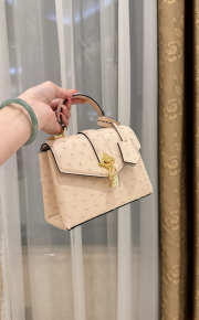New Collection 2026 Louis Vuitton N83604 Rose Des Vents Mini In Beige Ostrich Leather 19x15x9cm - 3
