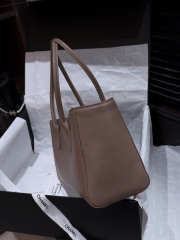 Uubags Chanel Small Shopping Bag In Calfskin & Gold-Tone Metal Dark Brown 20x39x13cm - 6