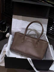 Uubags Chanel Small Shopping Bag In Calfskin & Gold-Tone Metal Dark Brown 20x39x13cm - 2