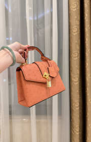 New Collection 2026 Louis Vuitton N83604 Mini Wind Rose In Orange Ostrich Leather 19x15x9cm - 6