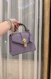 New Collection 2026 Louis Vuitton N83604 Mini Wind Rose In Purple Ostrich Leather 19x15x9cm - 2