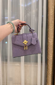 New Collection 2026 Louis Vuitton N83604 Mini Wind Rose In Purple Ostrich Leather 19x15x9cm - 3
