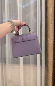 New Collection 2026 Louis Vuitton N83604 Mini Wind Rose In Purple Ostrich Leather 19x15x9cm - 6