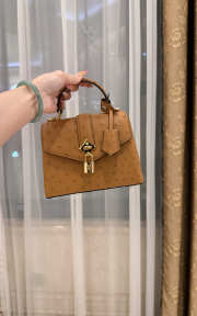 New Collection 2026 Louis Vuitton N83604 Mini Wind Rose In Cognac Ostrich Leather 19x15x9cm - 3