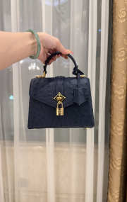 New Collection 2026 Louis Vuitton N83604 Mini Wind Rose In Black Ostrich Leather 19x15x9cm - 1