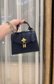 New Collection 2026 Louis Vuitton N83604 Mini Wind Rose In Black Ostrich Leather 19x15x9cm - 3