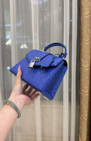 New Collection 2026 Louis Vuitton N83604 Mini Wind Rose In Dark Blue Ostrich Leather 19x15x9cm - 2