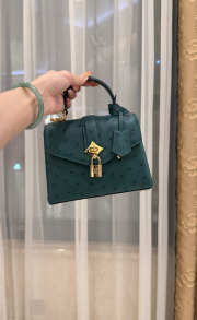 New Collection 2026 Louis Vuitton N83604 Mini Wind Rose In Mint Ostrich Leather 19x15x9cm - 6