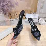Uubags Manolo Blahnik Maysale Check Buckle Mules 7cm - 4