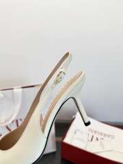 Uubags Valentino Bepointy Slingback Pump In Ivory/Black Patent Leather And Kidskin 8cm  - 5