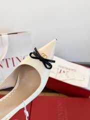 Uubags Valentino Bepointy Slingback Pump In Ivory/Black Patent Leather And Kidskin 8cm  - 4