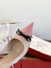 Uubags Valentino Bepointy Slingback Pump In Candy Rose Patent Leather And Kidskin 8cm - 3