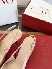 Uubags Valentino Bepointy Slingback Pump In Candy Rose Patent Leather And Kidskin 8cm - 4