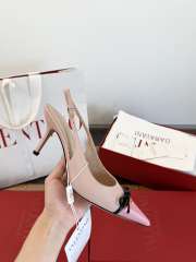 Uubags Valentino Bepointy Slingback Pump In Candy Rose Patent Leather And Kidskin 8cm - 2